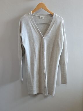Wilfred Aritzia Cardigan Mini Dress Light Grey Colour Size Small